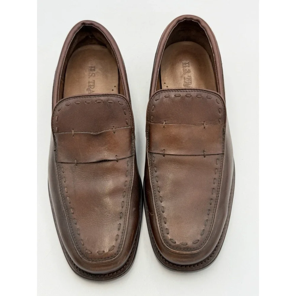 H.S. Trask Choteau Loafer Brown Leather Penny Loafers Men's Size 8M